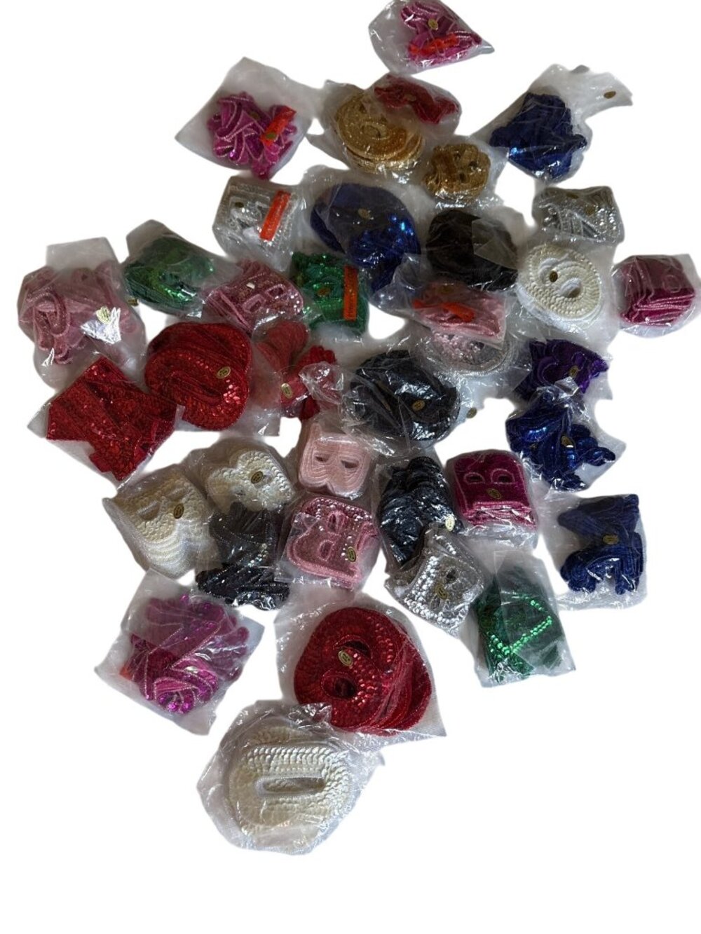 Sew On Patches Sequin & Beaded Applique Craft Supplies Assorted Over 2 lbs